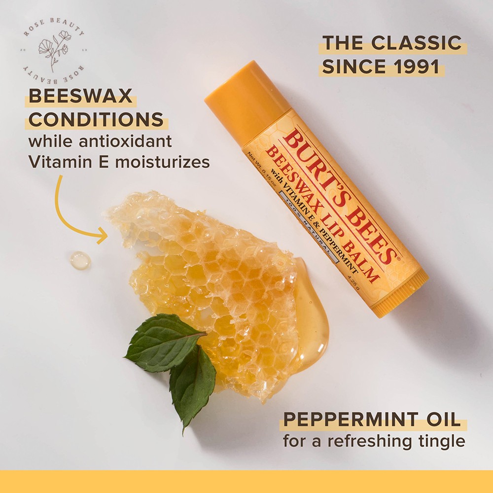 Son thỏi dưỡng môi Burt's Bees Beeswax Lip Balm | BigBuy360 - bigbuy360.vn