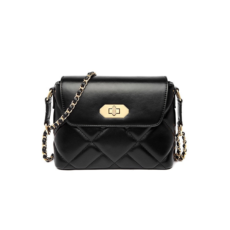 Túi xách đeo vai IELGY họa tiết hình thoi phối chuỗi xích sành điệu thời trang cho nữ