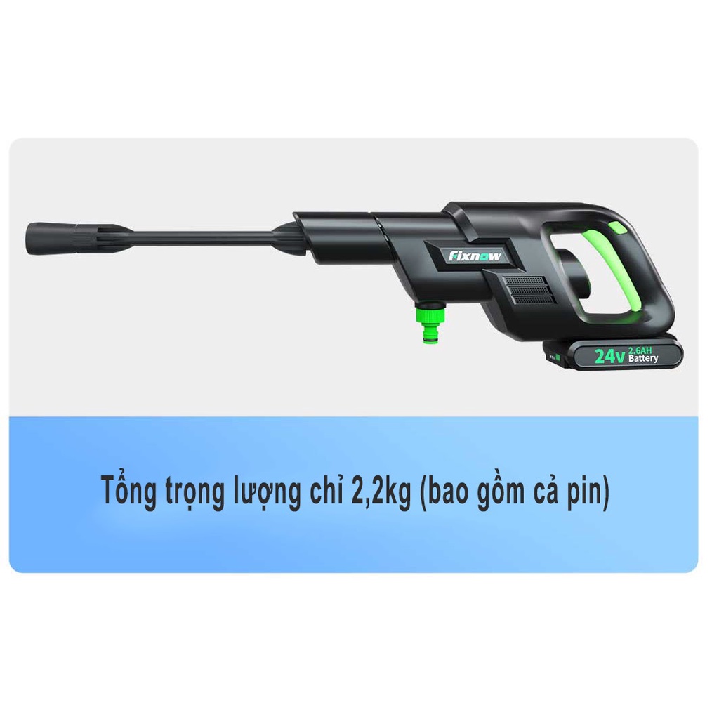 Máy phun rửa áp lực dùng pin Fixnow XYQX-500E