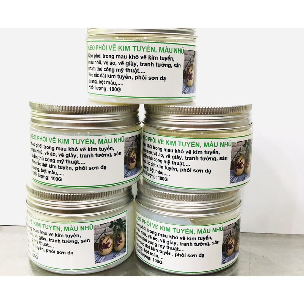 Keo Rắc Dát Kim Tuyến Hạt, Pha Màu Nhũ Kim 100G - Trường Thịnh Sài Gòn