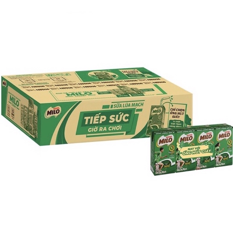 Thùng 48 hộp sữa lúa mạch Milo 115ml/ 180ml