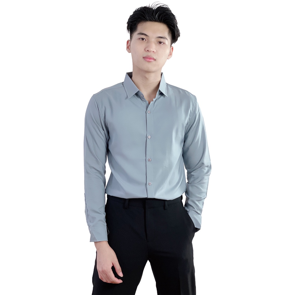 Áo sơ mi nam tay dài đi học, đi làm công sở 4YOUNG SM1 | BigBuy360 - bigbuy360.vn