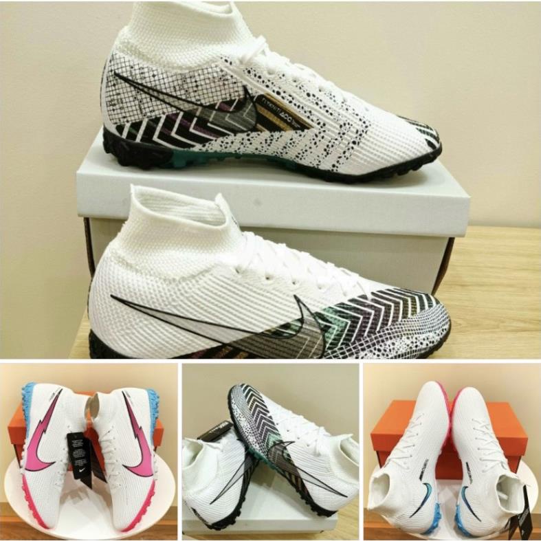Giày đá bóng Mercurial Vapor 13 đế TF cổ cao, da vải mềm, đế cao su êm, form ôm chân . new