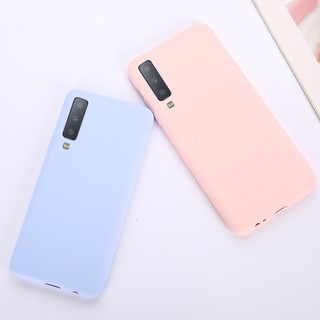 Ốp điện thoại TPU dẻo màu kẹo cho Samsung Galaxy A7 2018 Case SM-A750F A750F A750