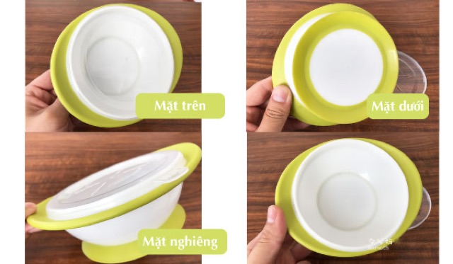 Bộ 2 bát ăn chống đổ có nắp Nuk NU78807