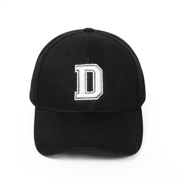 Mũ lưỡi trai nam màu đen thêu logo local brand Davies Black Baseball Academy Cap |D-HAT06-D