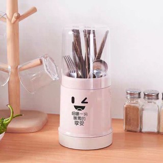 (ĐƯỢC CHỌN MÀU) Ống Đựng Đũa Thìa Có Nắp Tiện Dụng
