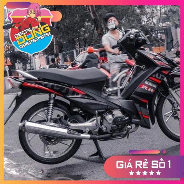 Tem xe Axelo 125 chữ su đỏ đen xám