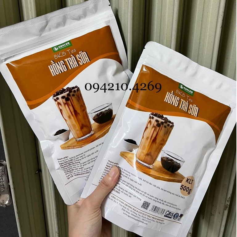 Bột Trà Sữa Pha Sẵn BKB vị Hồng Trà gói 500g - TIỆN DỤNG THƠM NGON - Tổng kho nguyên liệu