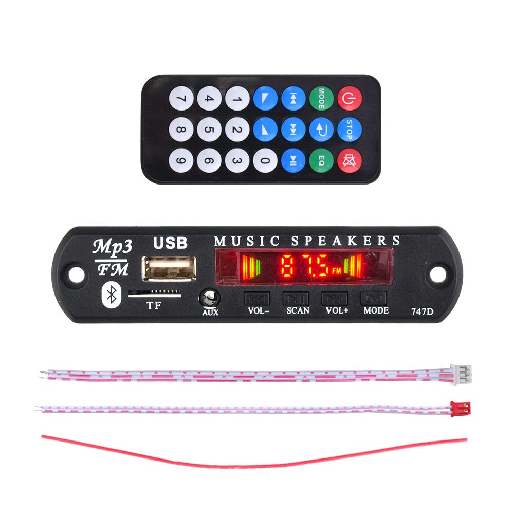 Bảng mạch giải mã ZIQQUCU USB AUX SD FM Radio MP3/WMA/WAV/FLAC/APE kết nối bluetooth 5.0 tiện dụng