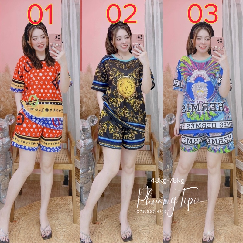 BỘ ĐÙI CỔ TRÒN THUN LẠNH 48kg-78kg