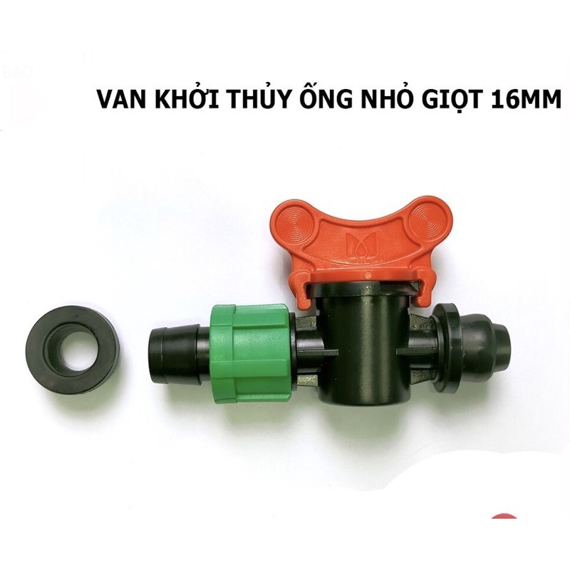 Van khóa khởi thủy nhỏ giọt 16mm - Khởi thủy ra ống nhỏ giọt - Điều chỉnh lưu lượng nước