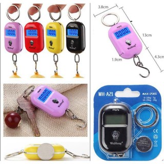 Cân Điện Tử Mini Cầm Tay 25kg Weiheng Cân Treo Có Móc Cân Hành Lý Màn Hình LCD Siêu Chính Xác Bảo Hành 1 Năm A21