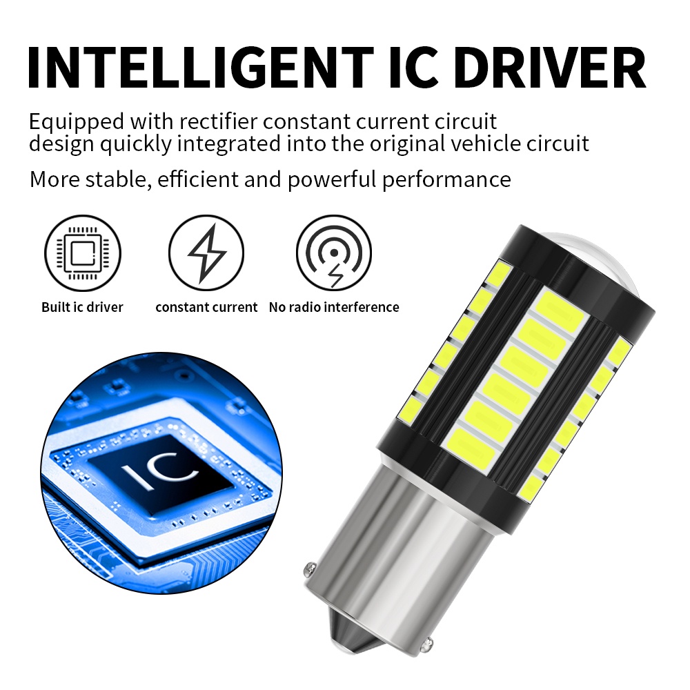 Bộ 2 Đèn Đuôi Xe 12v-80v 1156 BA15S P21W 1156 BAU15S PY21W 1157 Bay15d P21-5W T20 7440 W21W 7443 W21-5W T25 3157