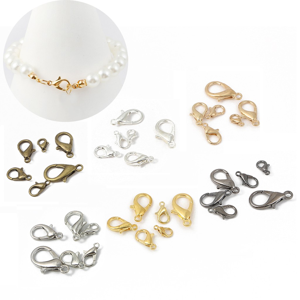 BEADIA Set 100 Móc Tôm Hùm Nhiều Màu Sắc Dùng Làm Trang Sức DIY