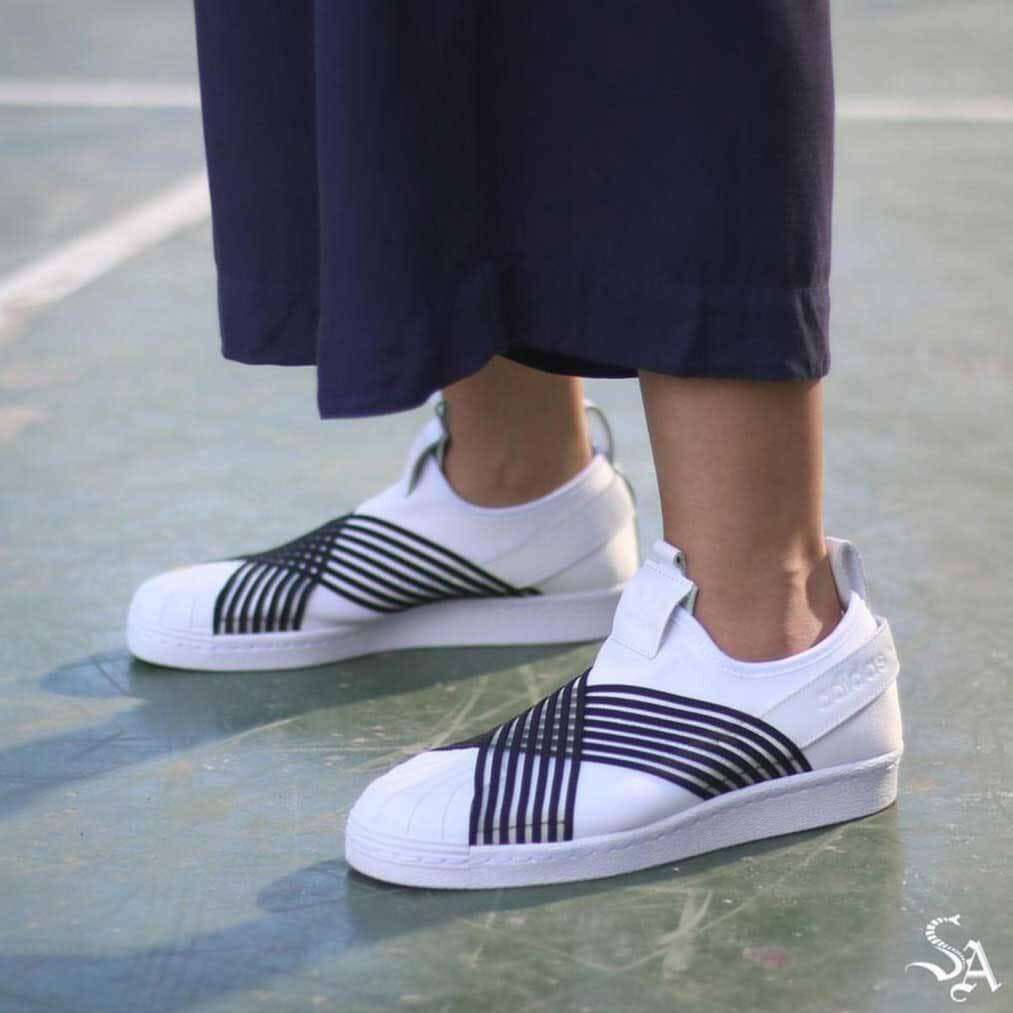 Giày Super Star Nữ 🔥FREESHIP🔥 Adidas Superstar Slip On Chính Hãng - Giày Không Dây Chuẩn Auth [CG6013]