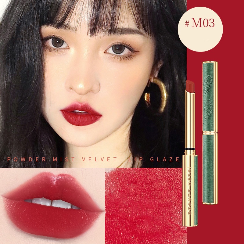 Son môi HEYXI màu sắc nhung lì chống thấm nước và mồ hôi trang điểm cao cấp 5g