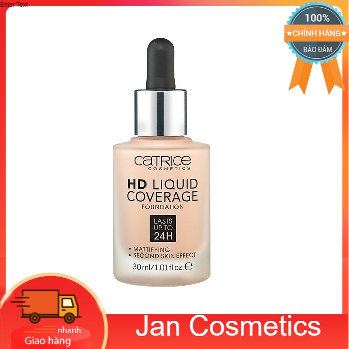 [JAN COSMETICS] Kem nền CATRICE HD LIQUID COVERAGE FOUNDATION 30ML [HÀNG CHÍNH HÃNG]