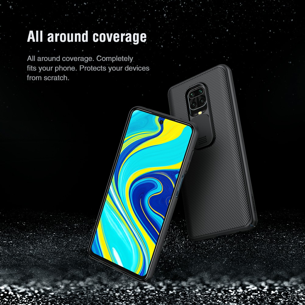 Ốp lưng Redmi Note 9s / Note 9 Pro / Note 10 / Note 10 Pro hiệu Nillkin che camera nhựa mỏng vân Carbon cao cấp