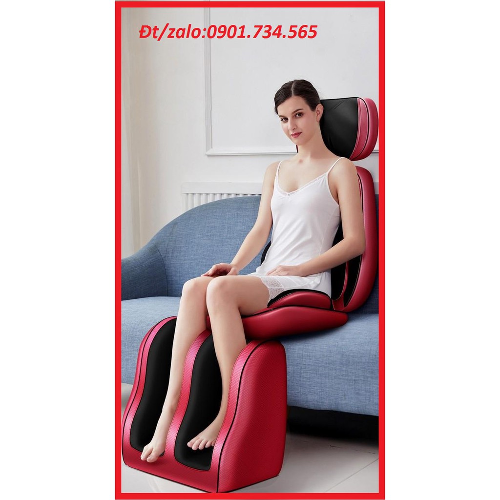Đệm ghế massage toàn thân kèm massage chân, có hồng ngoại