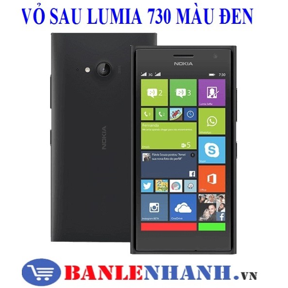 VỎ SAU LUMIA 730 MÀU ĐEN