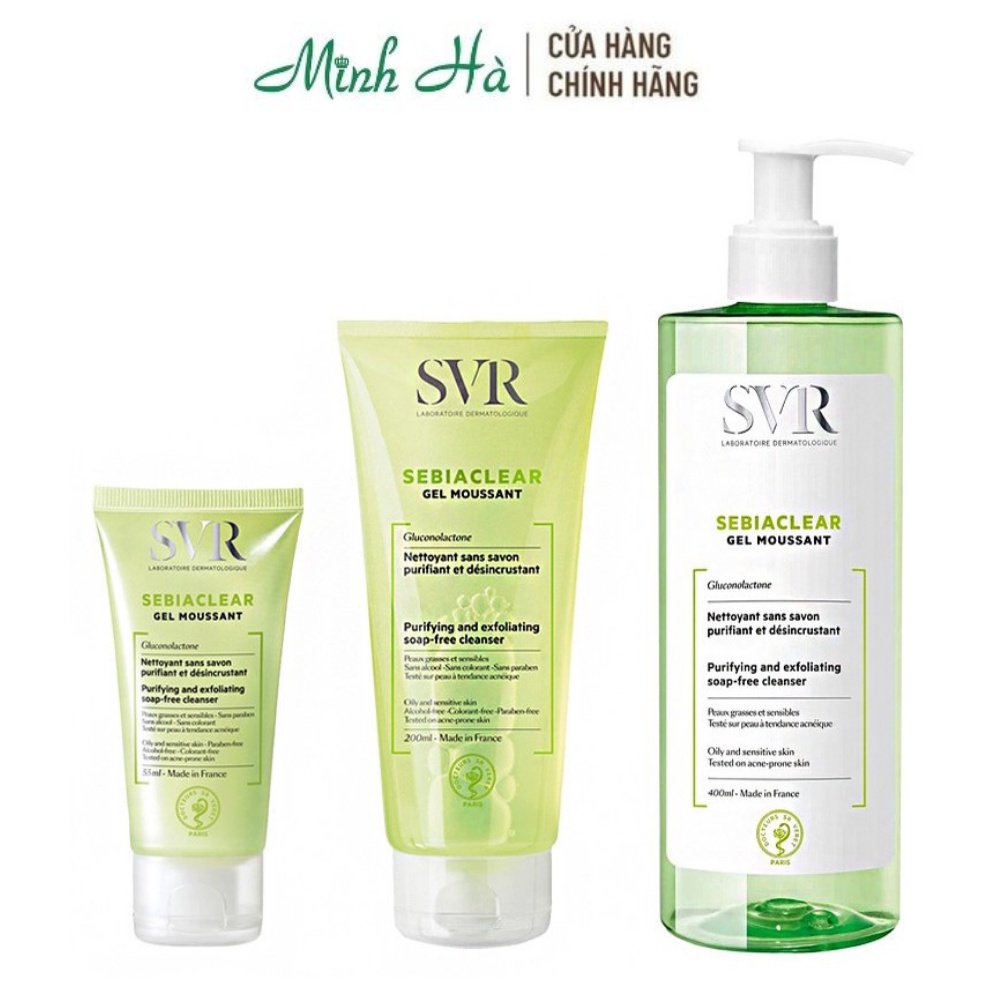 Gel rửa mặt SVR Sebiaclear Gel Moussant dành cho da dầu