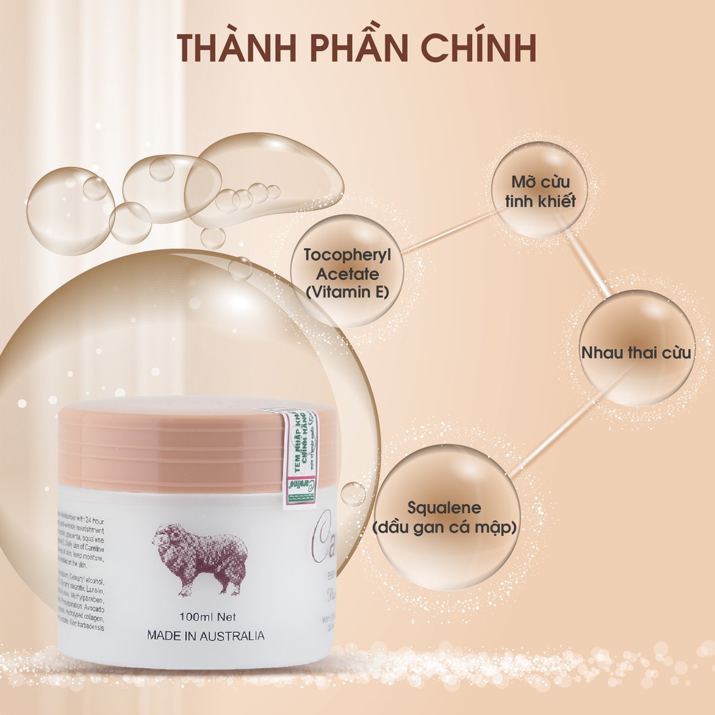 Kem Dưỡng Da Nhau Thai Cừu CARELINE Placenta Cream Giúp Dưỡng Ẩm, Ngăn Ngừa Vết Nhăn 100ml | BigBuy360 - bigbuy360.vn