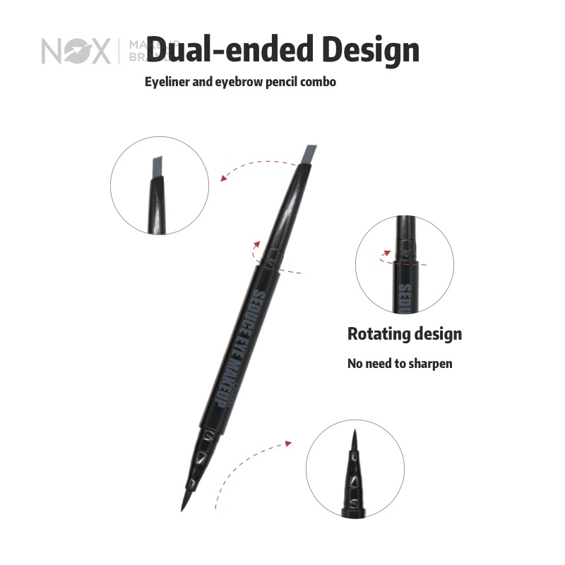 Chì Kẻ Mày Kiêm Kẻ Mắt NOX Hai Đầu Chống Thấm Nước Lâu Trôi 0.3g | BigBuy360 - bigbuy360.vn