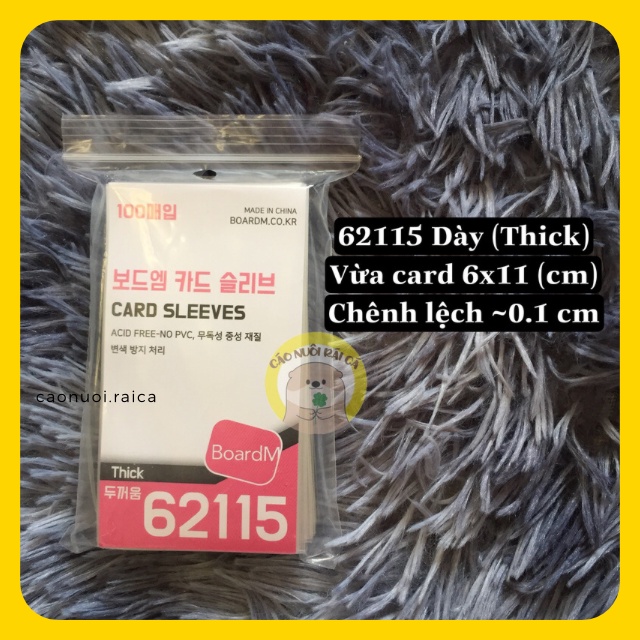 [TÁCH LẺ] BoardM DÀY SLEEVE BỌC CARD BẢO VỆ CARD ĐỦ SIZE-Cáo nuôi Rái Cá