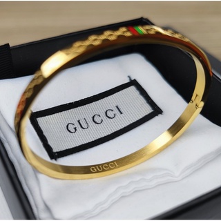Image of 2021 New Best Seller Ready Stock Delicate Icon Rose Gold Red and Green Web G G Logo Pattern Bangle