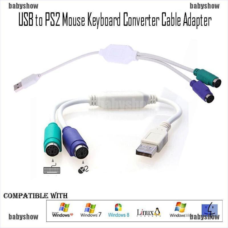 Dây Cáp Kết Nối Usb Sang Ps2 Usb-To-S2 Cho Bàn Phím Máy Tính