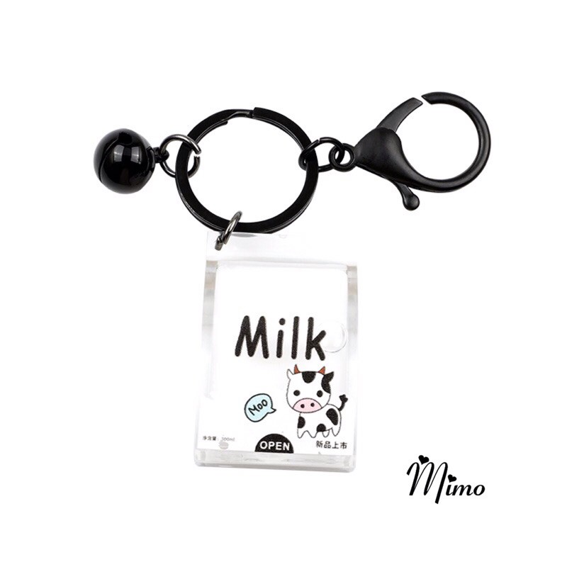 Móc khoá hình hộp sữa Milk trang trí balo, chìa khóa,...  siêu xinh làm móc khóa đôi, quà tặng ý nghĩa