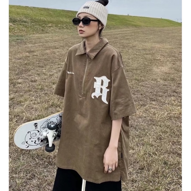 Áo Thun PoLo NgắN Tay Thêu Hoa HồNg Cho Nam