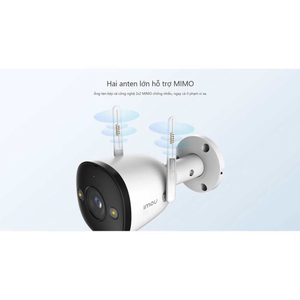 Camera ngoài trời Imou Bullet 2 ipc-f42fep, cam wifi an ninh, chống nước IP67, quay có màu ban đêm, cảnh báo chuyển động