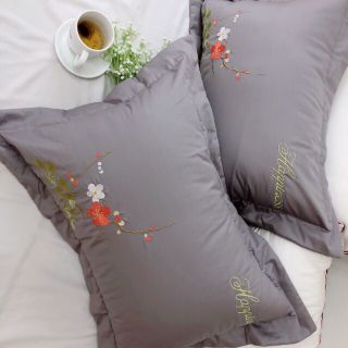 Vỏ gối cotton lụa hàn quốc( có túi đựng)