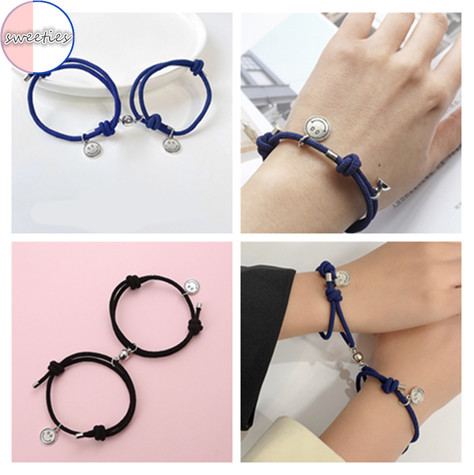 [Mã FAMAYFA giảm 10K đơn 50K] 1 Vòng Tay Nam Châm Hình Mặt Cười Cho Cặp Đôi