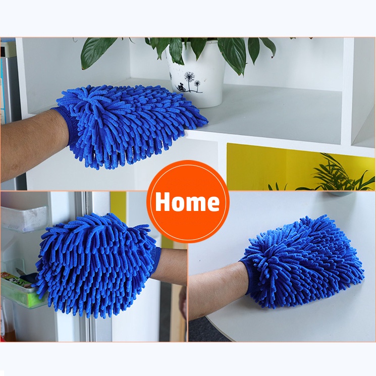 Găng Tay Lông Cừu San Hô Mềm Mại Vệ Sinh Xe Hơi Đa Năng