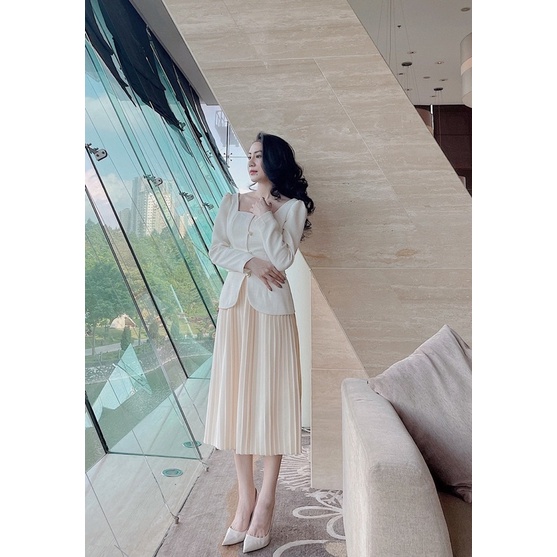 Set áo dáng vest cách điệu chất liệu dạ Tweed cao cấp - Naomi Set | BigBuy360 - bigbuy360.vn