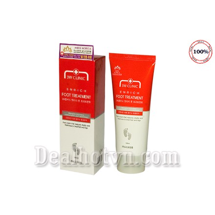 KEM TRỊ NỨT GÓT CHÂN 3W_CLINIC_FOOT_TREATMENT 100ML NHẬP KHẨU CHÍNH HÃNG - 3121