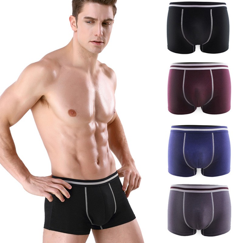 Quần lót, sịp đùi nam boxer cotton 100% thoáng khí Quảng Châu cao cấp