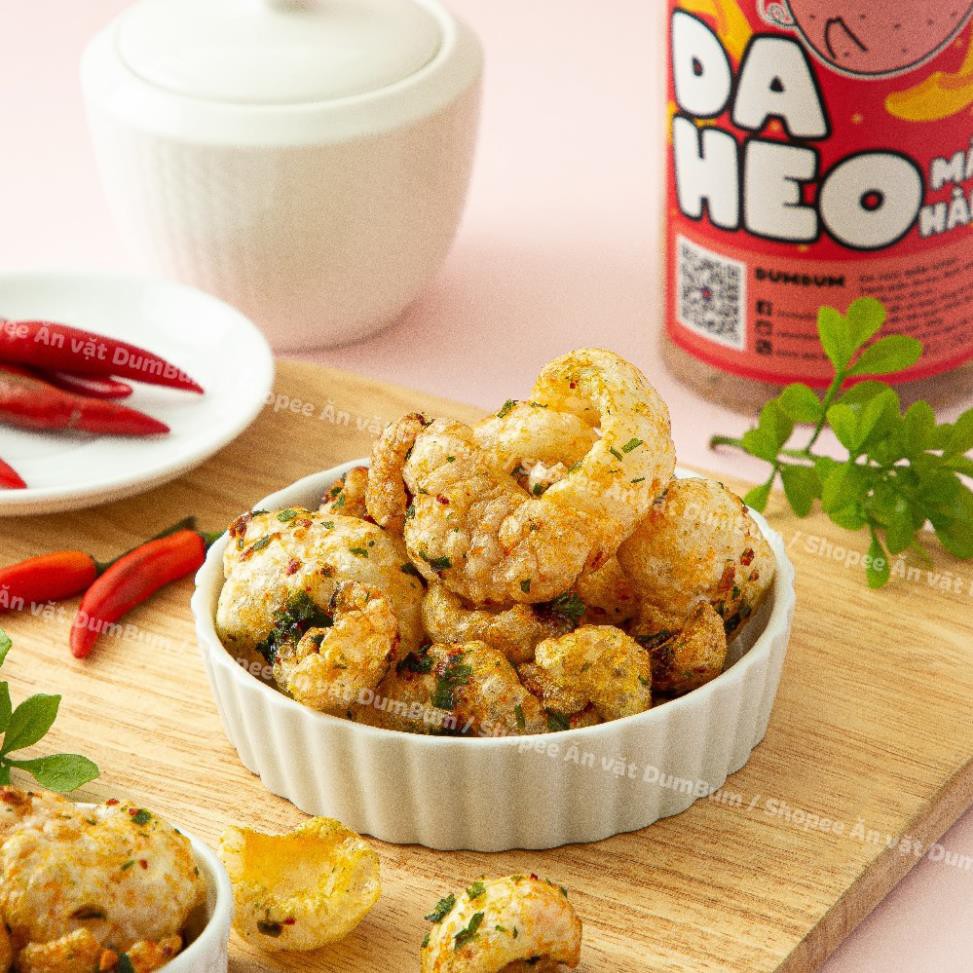 Free Ship  Da heo mắm hành 150g DumBum, đồ ăn vặt Hà Nội, vừa ngon vừa rẻ