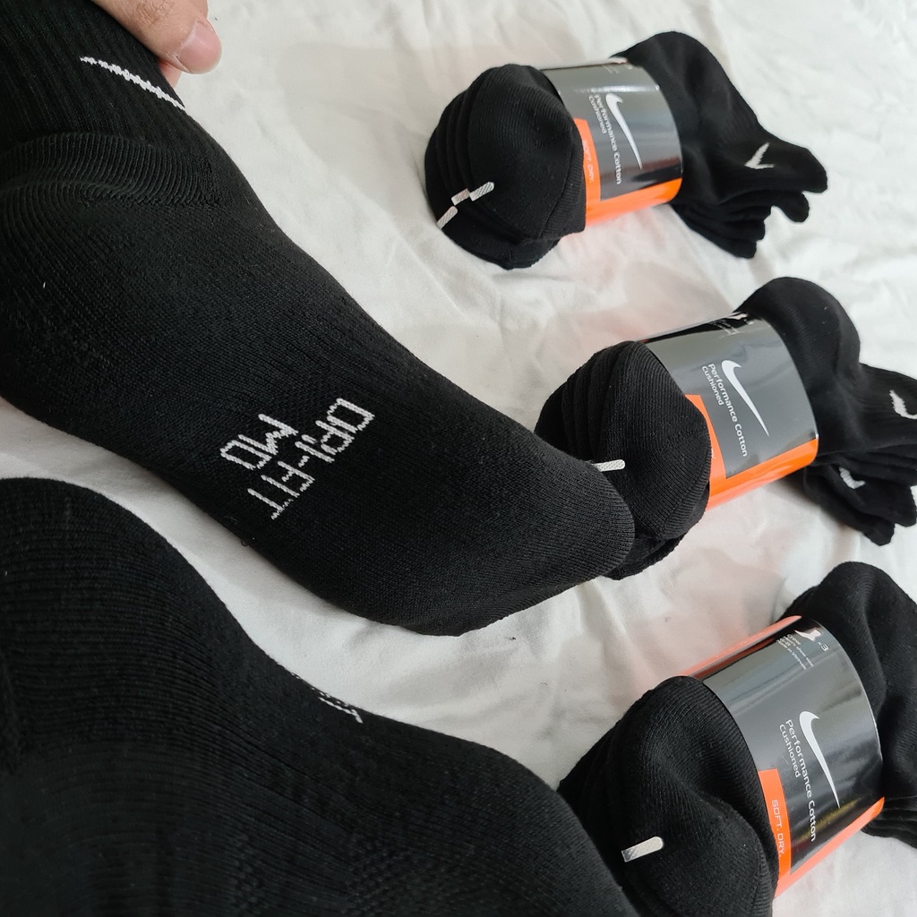 Combo 4 đôi tất Thể thao Nike trung cổ Drifit
