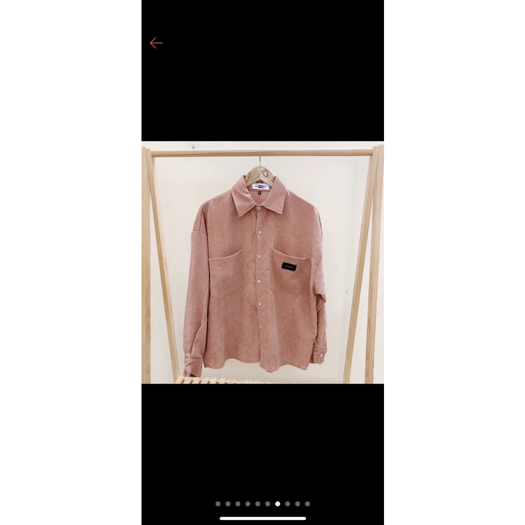 Áo Khoác Nhung Tăm Chống Nắng Khoác Ngoài Unisex 6 Màu Cổ Sơ Mi Có Túi