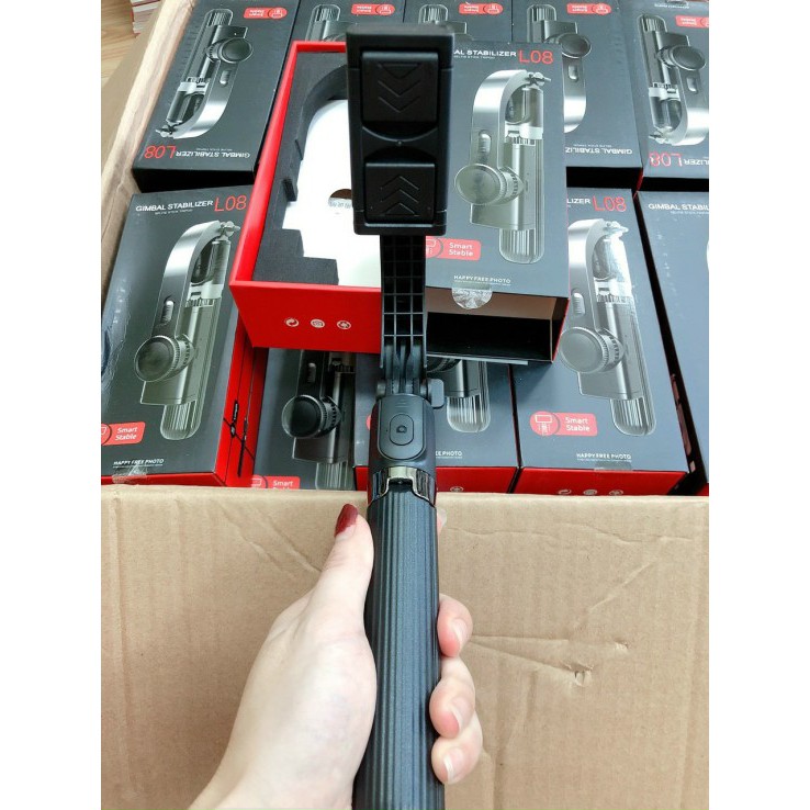 Tay Cầm Chống Rung hỗ trợ quay Video Youtube Vlog Cho Điện Thoại Thông Minh Android & IOS Gimbal Stabilizer L08