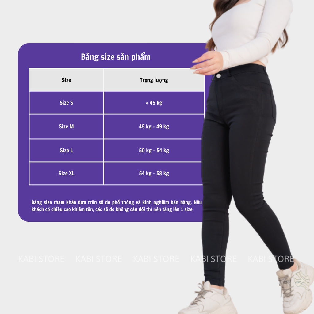 Quần Bò Giấy - Quần Jean Nữ Lưng Cao Co Giãn 4 Chiều Siêu Hack Dáng Kabi J01 | BigBuy360 - bigbuy360.vn