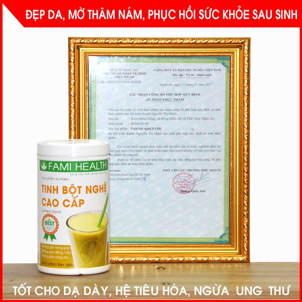 [ Tinh bột nghệ Fami 500G ] Tinh bột nghệ cao cấp. Hàng chính hãng