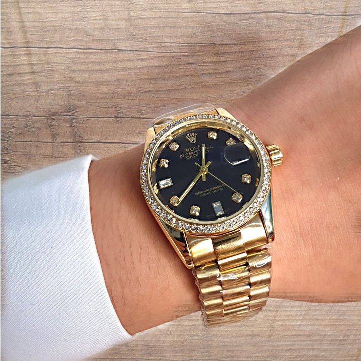 Đồng hồ Rolex nam dây đúc đặc cao cấp 2 màu đen trắng [ BH 12 THÁNG 1 ĐỔI 1 MIỄN PHÍ ]