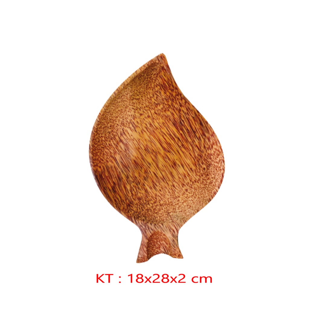 Dĩa chiếc lá gỗ dừa OHI@MA