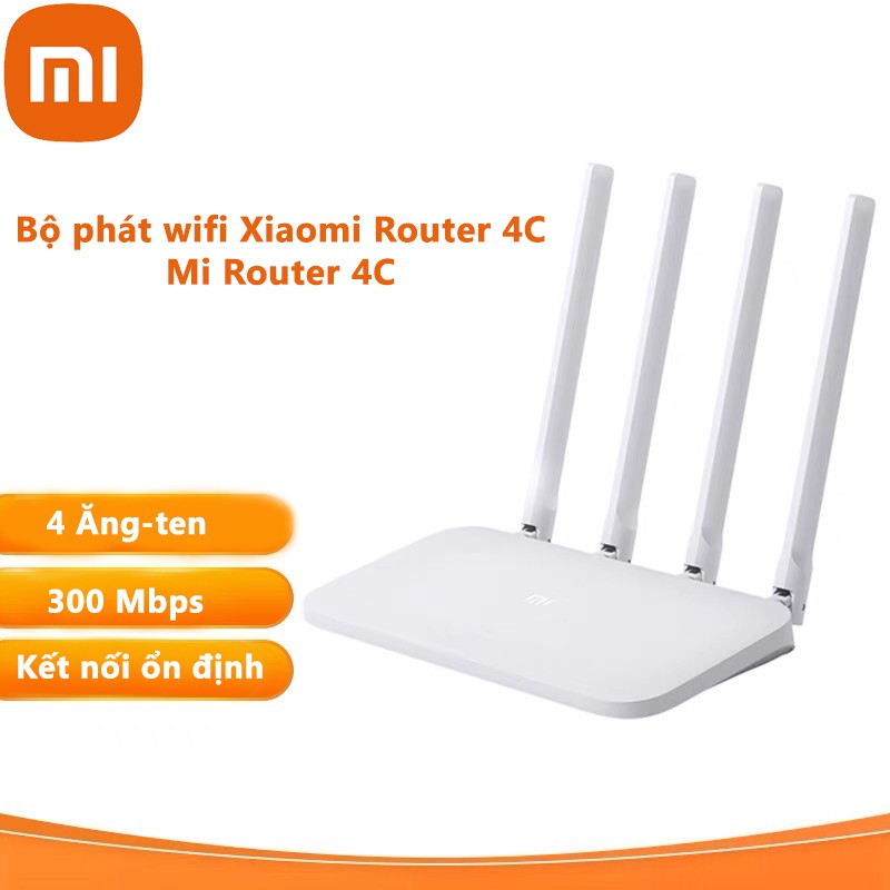 Bộ phát wifi Xiaomi 4C Router có Repeater kích sóng Wifi tiện lợi - Phát wifi 4 Râu Router Xiaomi R4CM KL1