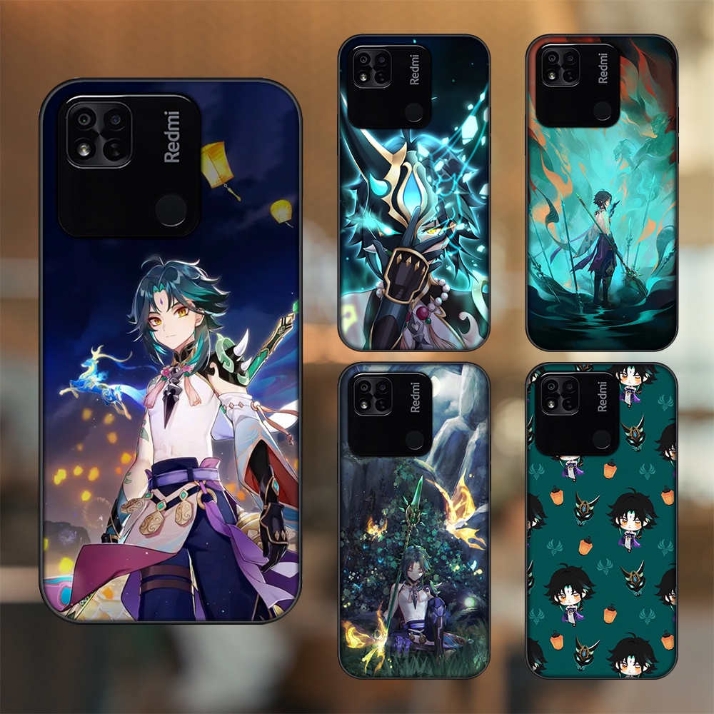 Ốp lưng Xiaomi Redmi 10A viền đen in hình Xiao Genshin Impact